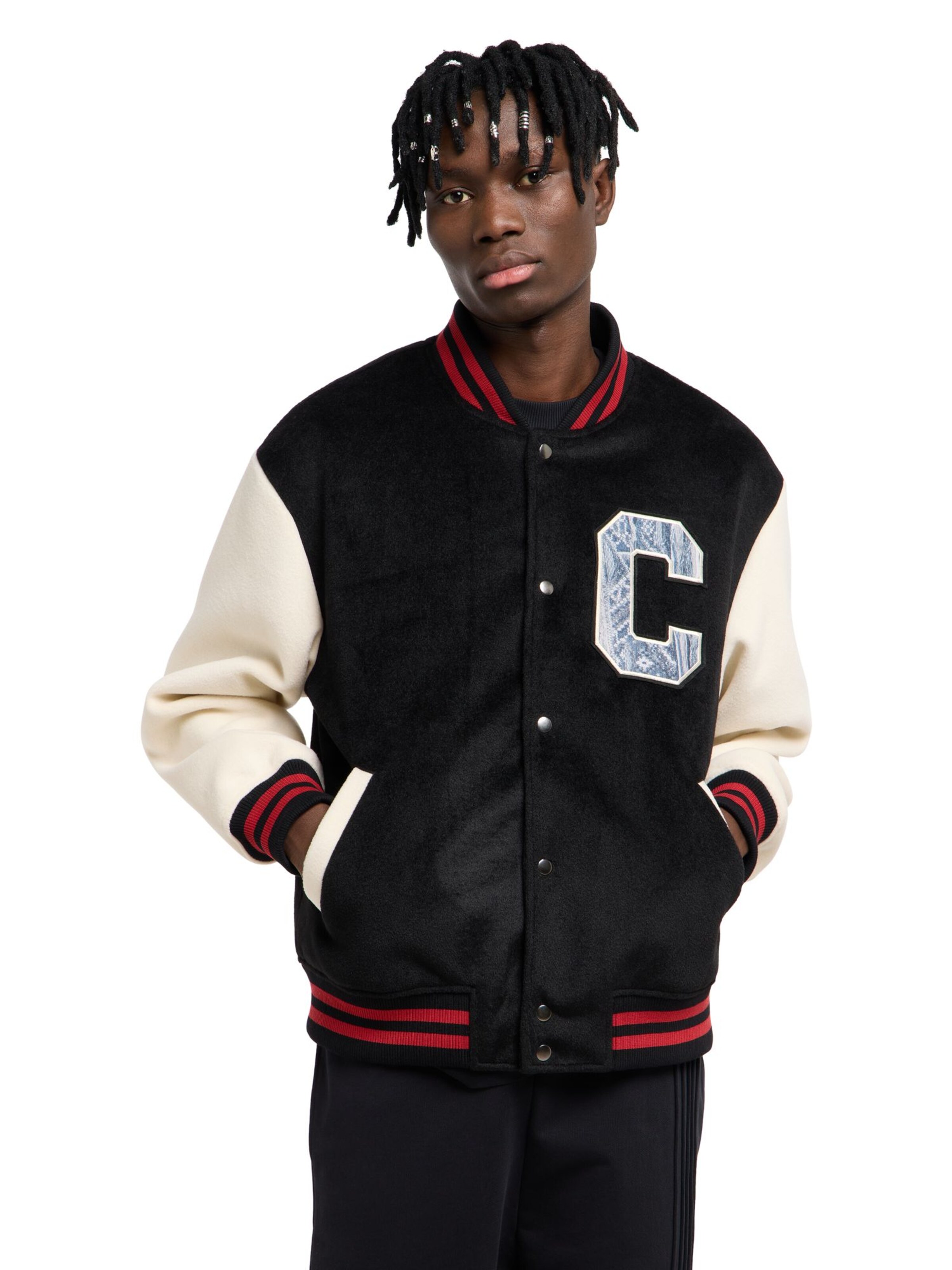 Veste mi-saison 'Faye' Carlo Colucci en noir : devant