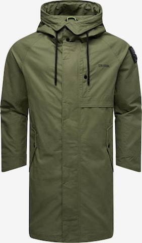 STONE HARBOUR Between-seasons coat 'Yaroon' in Green: front