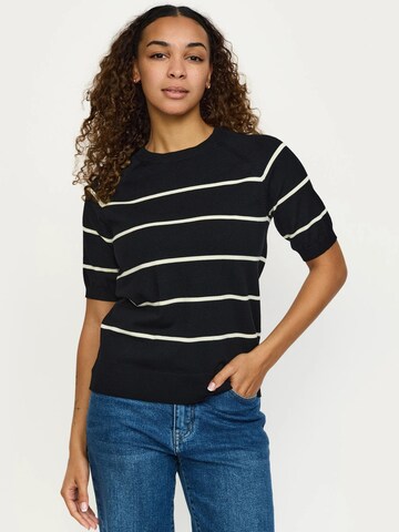 Pulover ' SRMarla ' de la Soft Rebels pe negru: față