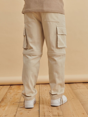 DAN FOX APPAREL Tapered Cargo Pants 'Hasan' in Beige