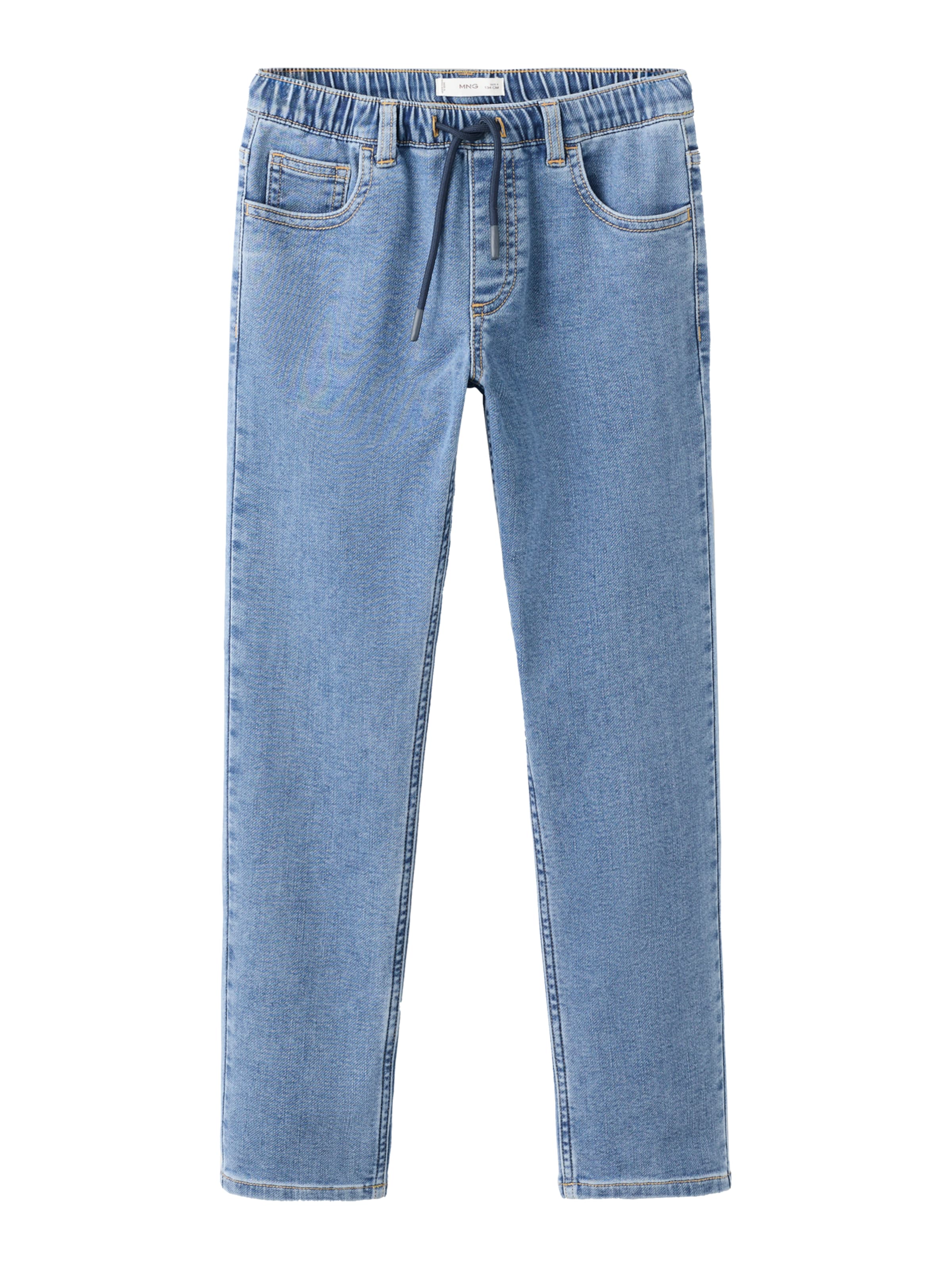 MANGO KIDS Slimfit Jeansy 'COMFY' w kolorze niebieski: przód