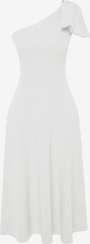 Trendyol Рокля за коктейл в бяло: отпред