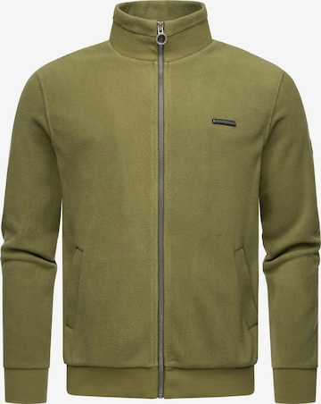 Ragwear Fleece jas 'Trayne' in Groen: voorkant