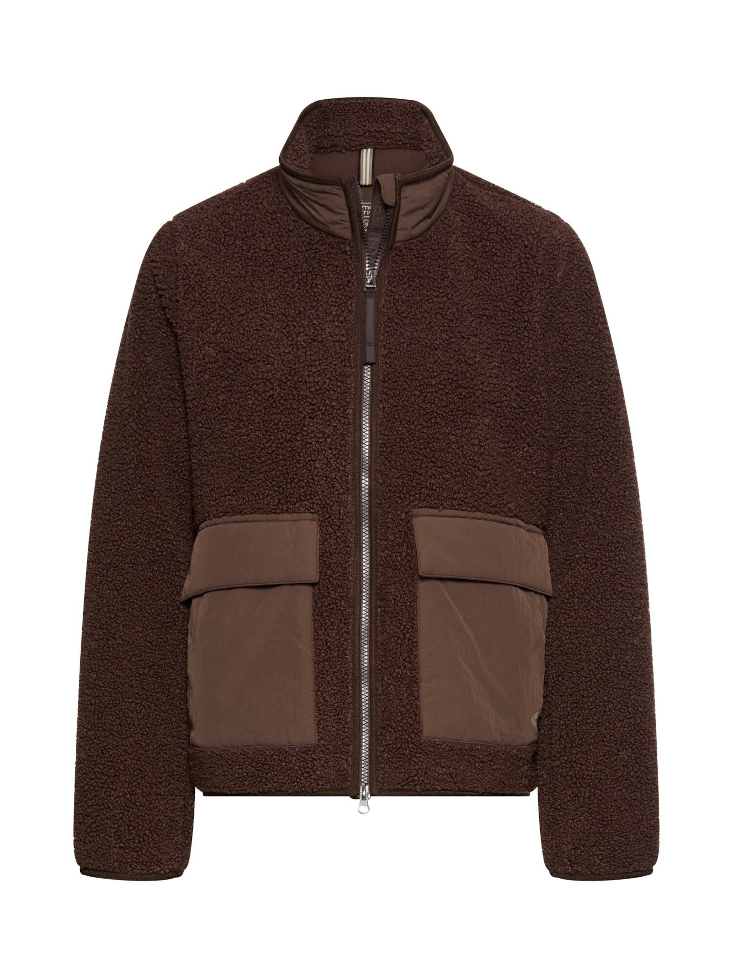 CAMEL ACTIVE Teddy Jacke mit Innentasche in Braun: Vorderseite
