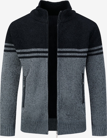 Youthup Knit Cardigan in Black: front