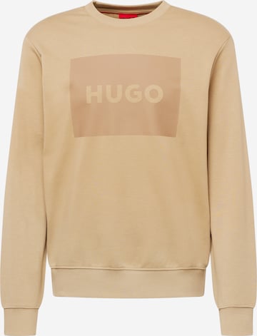 HUGO Sweatshirt 'Duragol222' in Bruin: voorkant