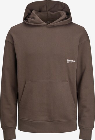 JACK & JONES Sweatshirt 'CLEAN' in Brown: front