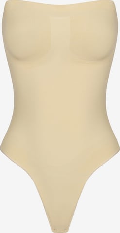Body modelant 'Trägerloser Bodysuit Sculpting Shapewear mit String' cfab (formerly creamy fabrics) en blanc : devant