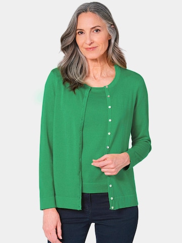 Goldner Strickjacke in Grün: Vorderseite