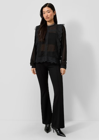 QS Flared Broek in Zwart