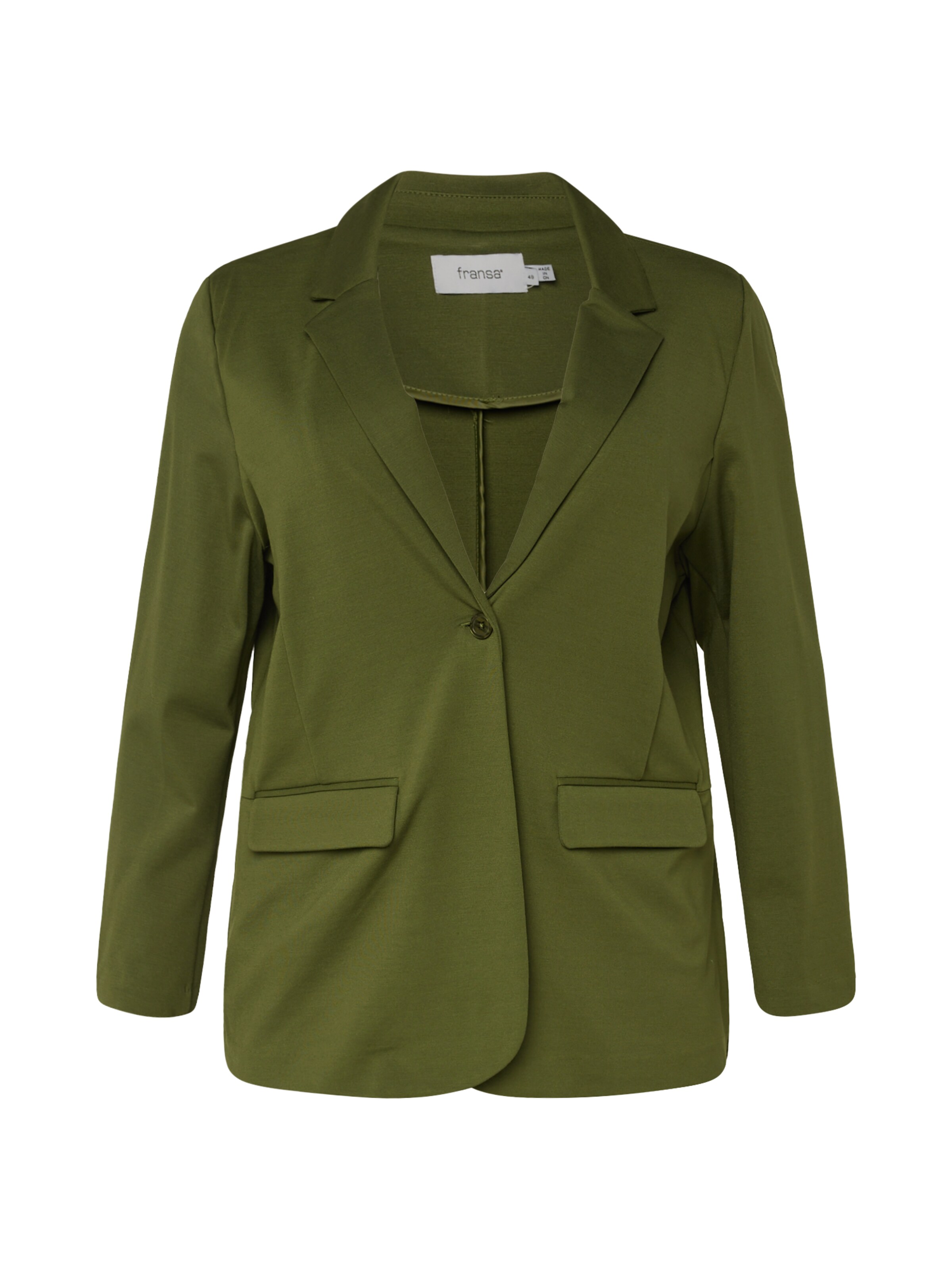 Fransa Curve Blazer in Green: front