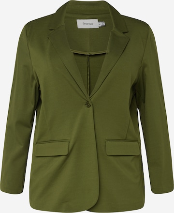 Fransa Curve Blazer in Green: front