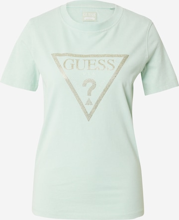 Guess Shirt female green logo print size XS