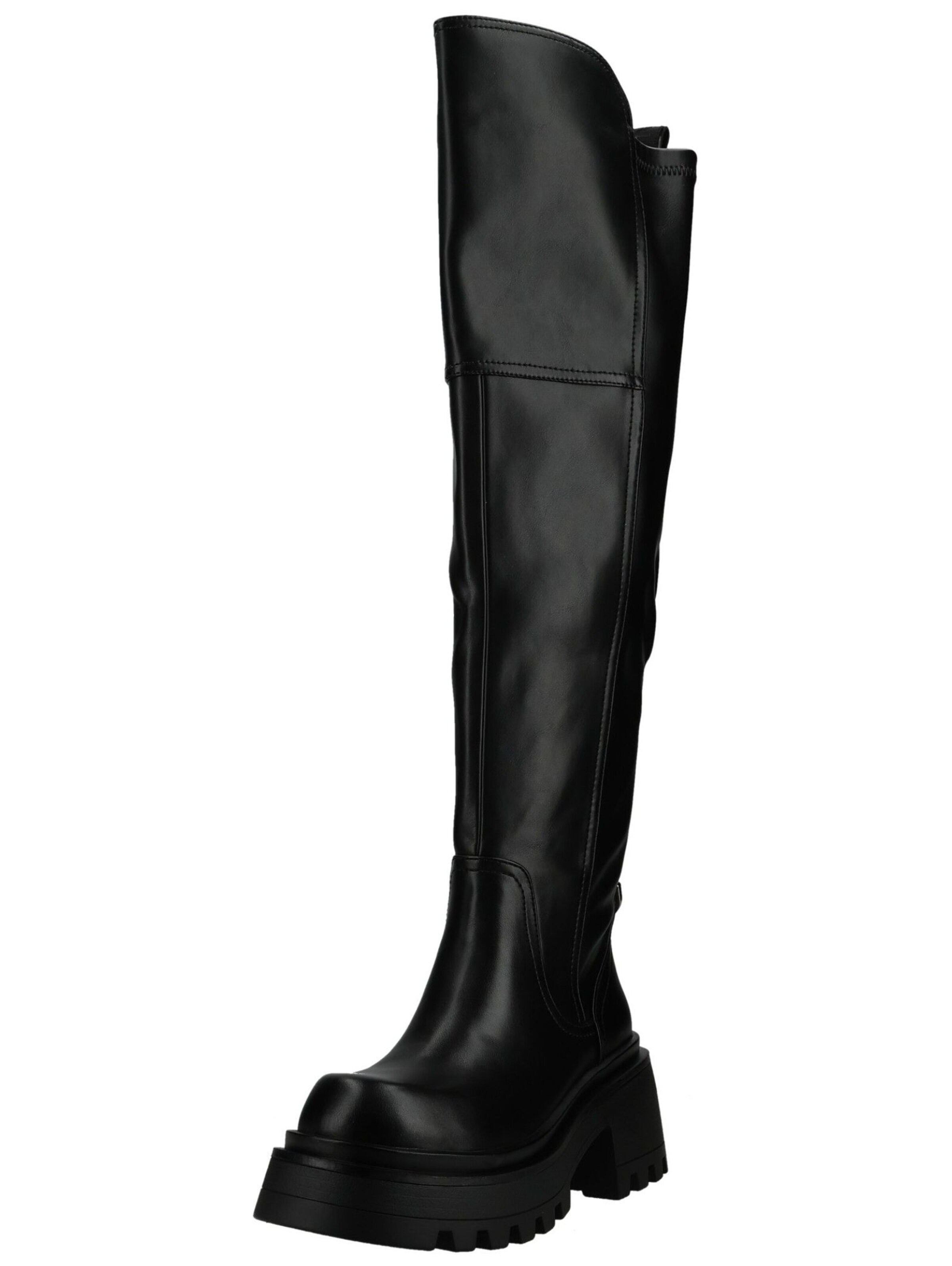 BUFFALO Overknees in Schwarz: Vorderseite