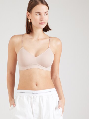 Calvin Klein Underwear T-shirt Podprsenka – béžová: přední strana