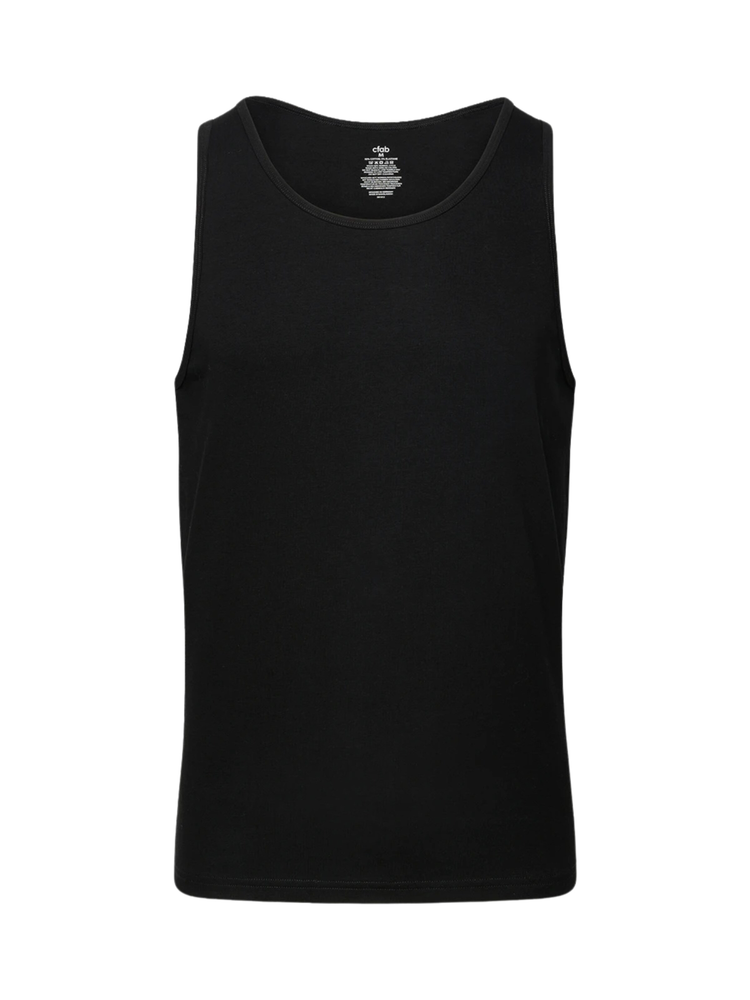 cfab (formerly creamy fabrics) Unterhemd‌‌‌‌ in schwarz, Produktansicht