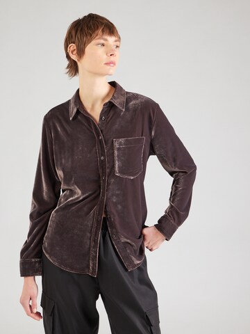 Camicia da donna 'VELVET' di GAP in marrone: frontale