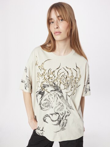 WEEKDAY T-Shirt 'Now' in Beige: predná strana