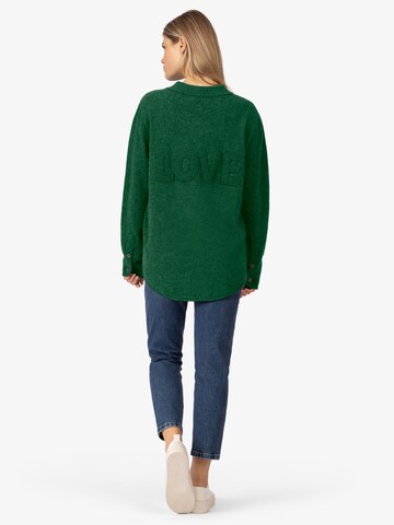 Rainbow Cashmere Blouse in Green