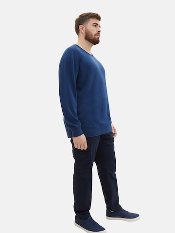 TOM TAILOR Men + Regular Cargohose in Blau