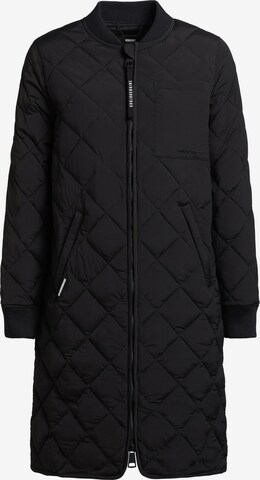 Manteau mi-saison khujo en noir : devant