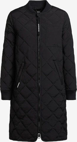 khujo Between-Seasons Coat in Black: front