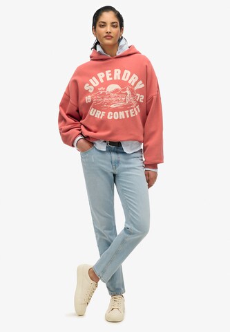 Superdry Sweatshirt 'Lo-Fi' in Rood