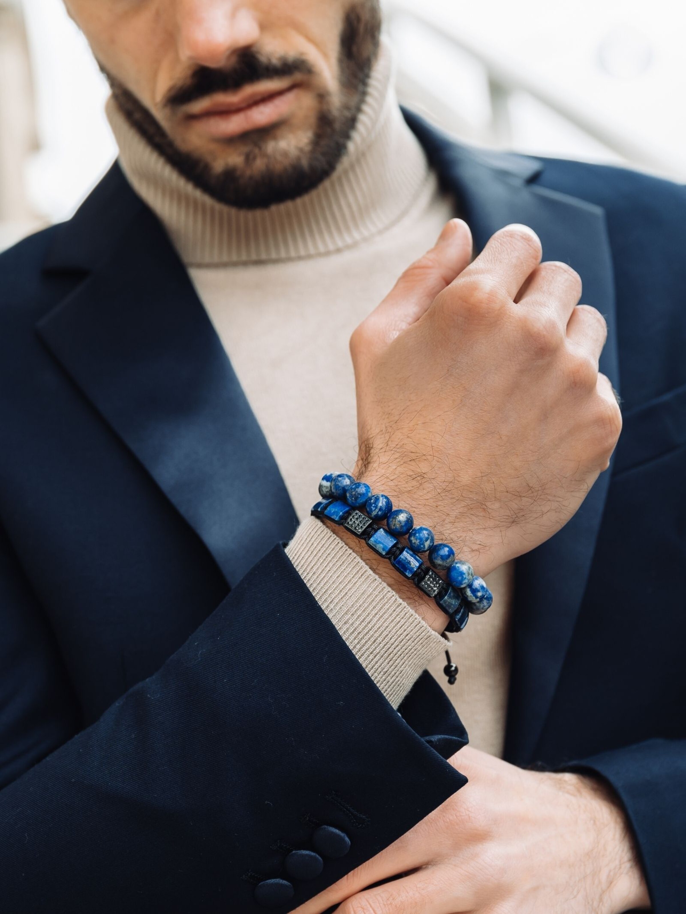 GT Collection Bracelet 'Flat-Bead' in Blue