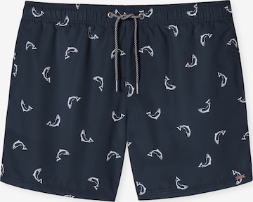 SCHIESSER Board Shorts 'Waterworld' in Blue: front