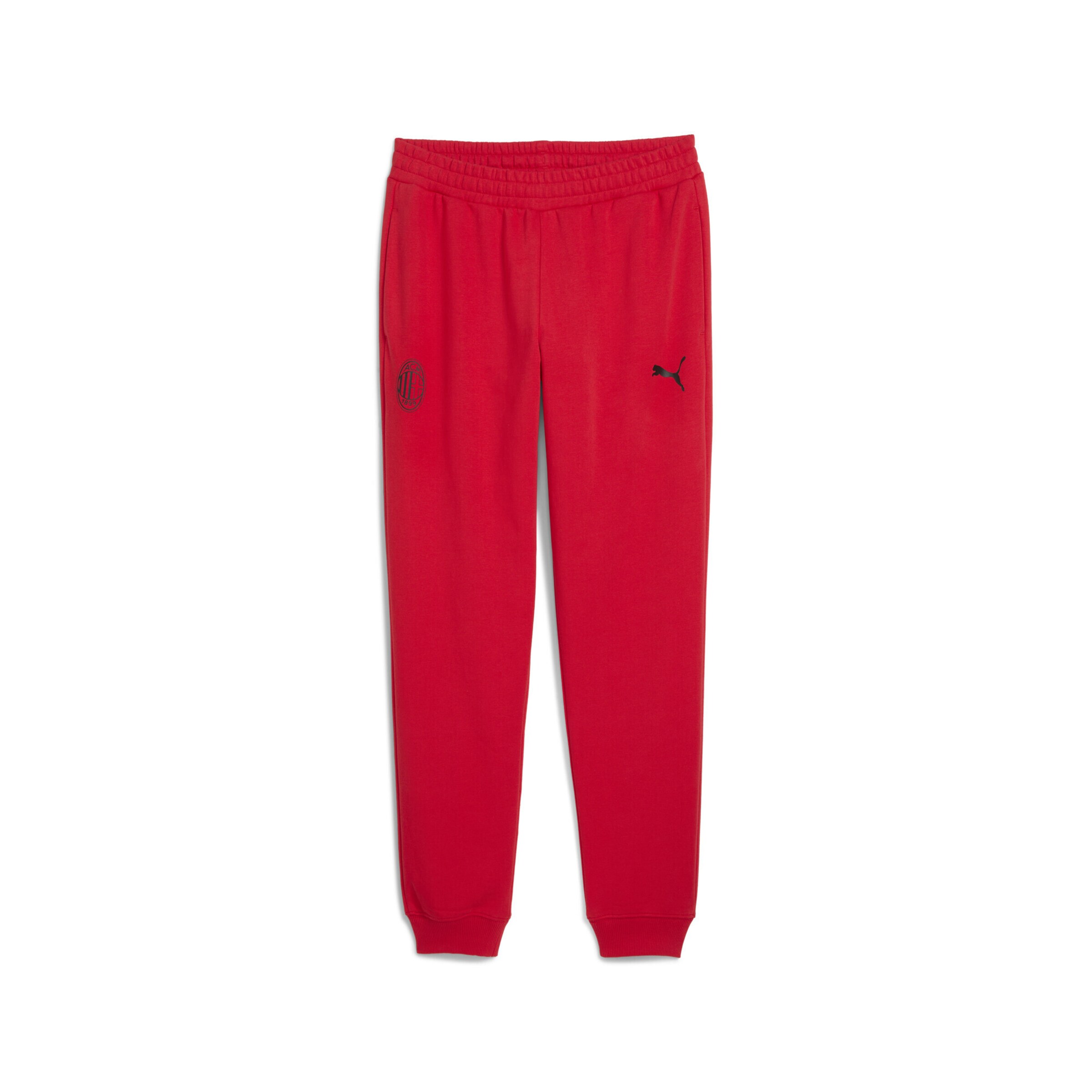 PUMA Tapered Sporthose 'AC Milan FtblEssentials' in Rot: Vorderseite