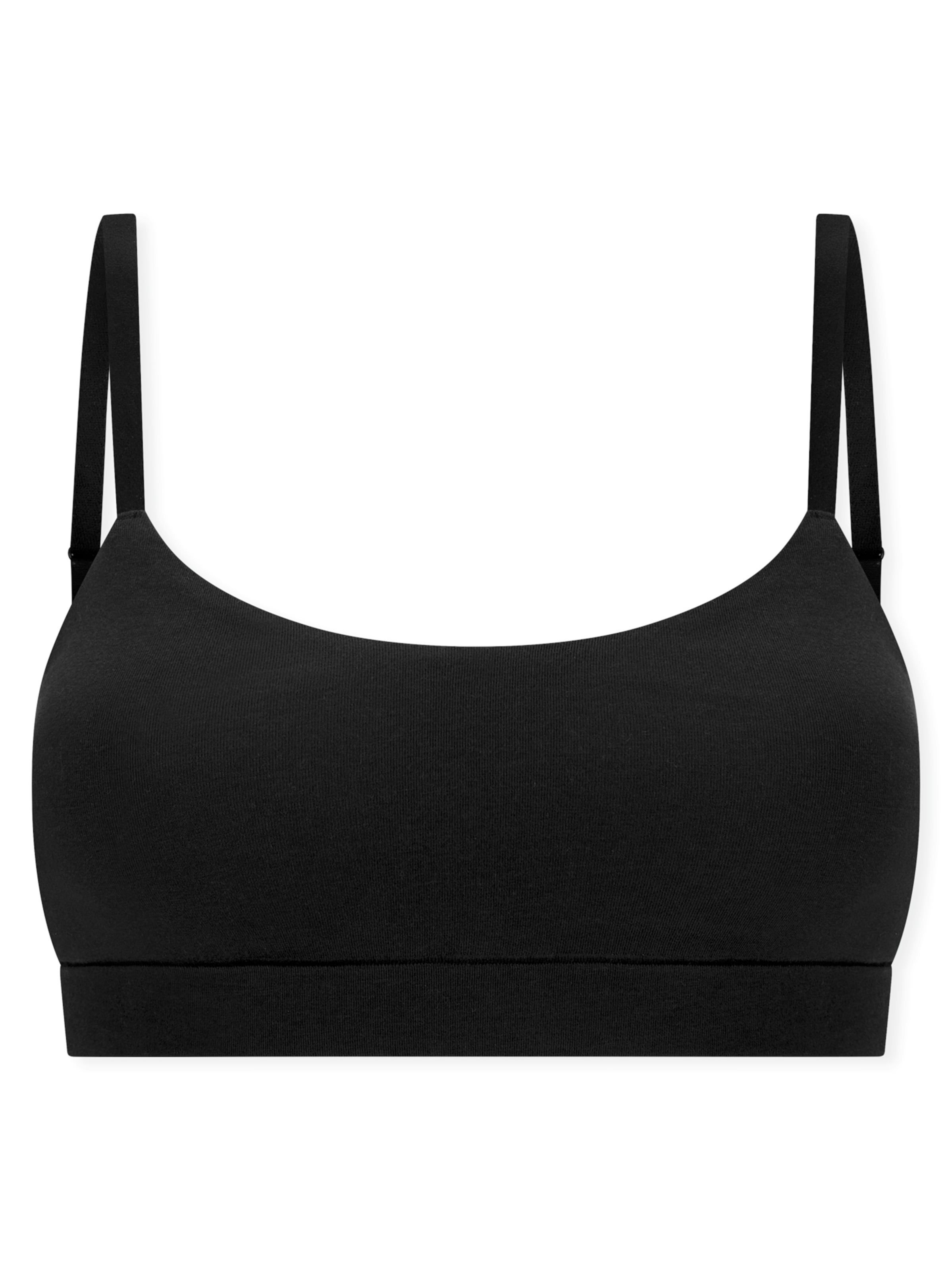 SCHIESSER Bustier BH Bustier 'Unique Cotton' in Schwarz: Vorderseite