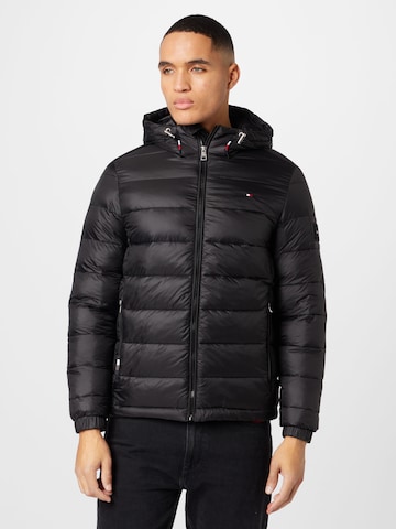 TOMMY HILFIGER Winter Jacket in Black: front