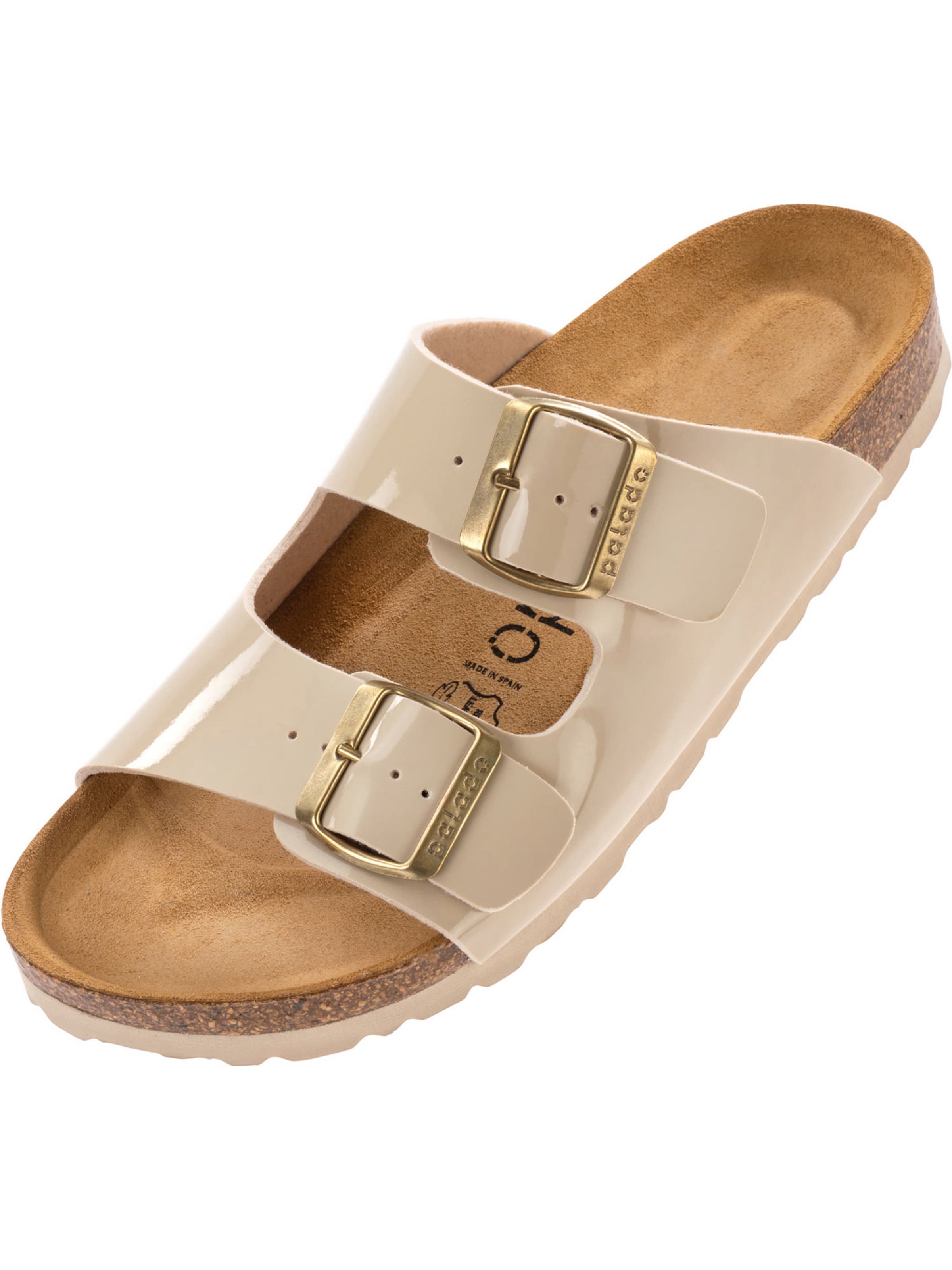 Palado Pantolette 'Palado Korfu Lack'‌‌‌‌ in Beige: Vorderseite