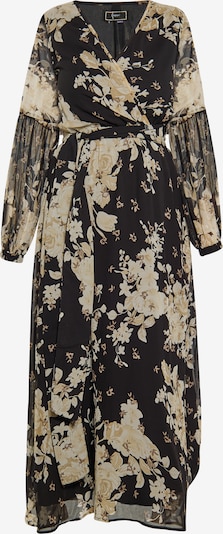 Suknelė iš faina, spalva – smėlio spalva / gelsvai pilka spalva / juoda, Prekių apžvalga