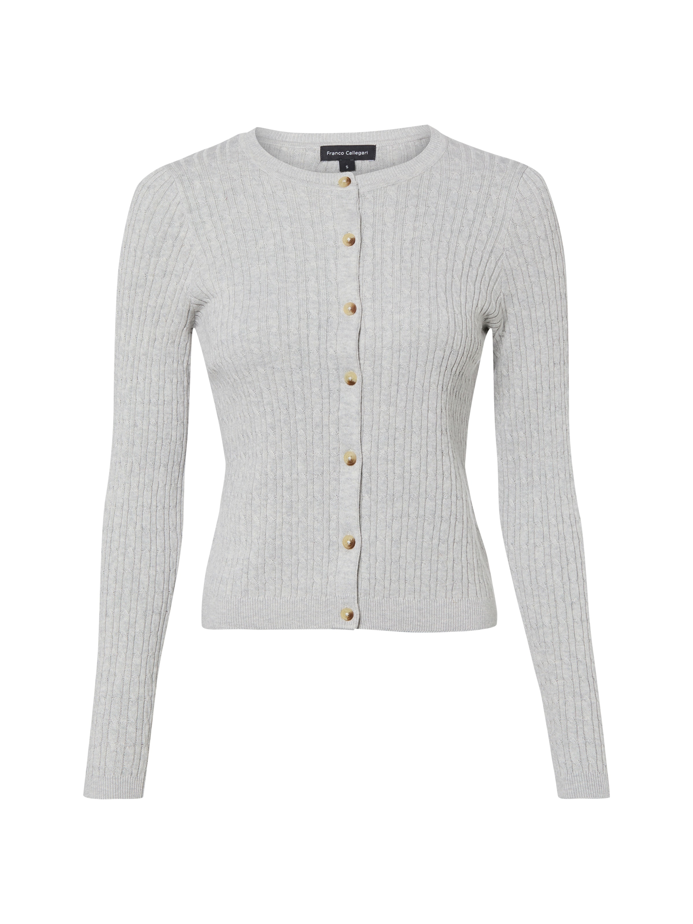 Franco Callegari Strickjacke in Grau: Vorderseite