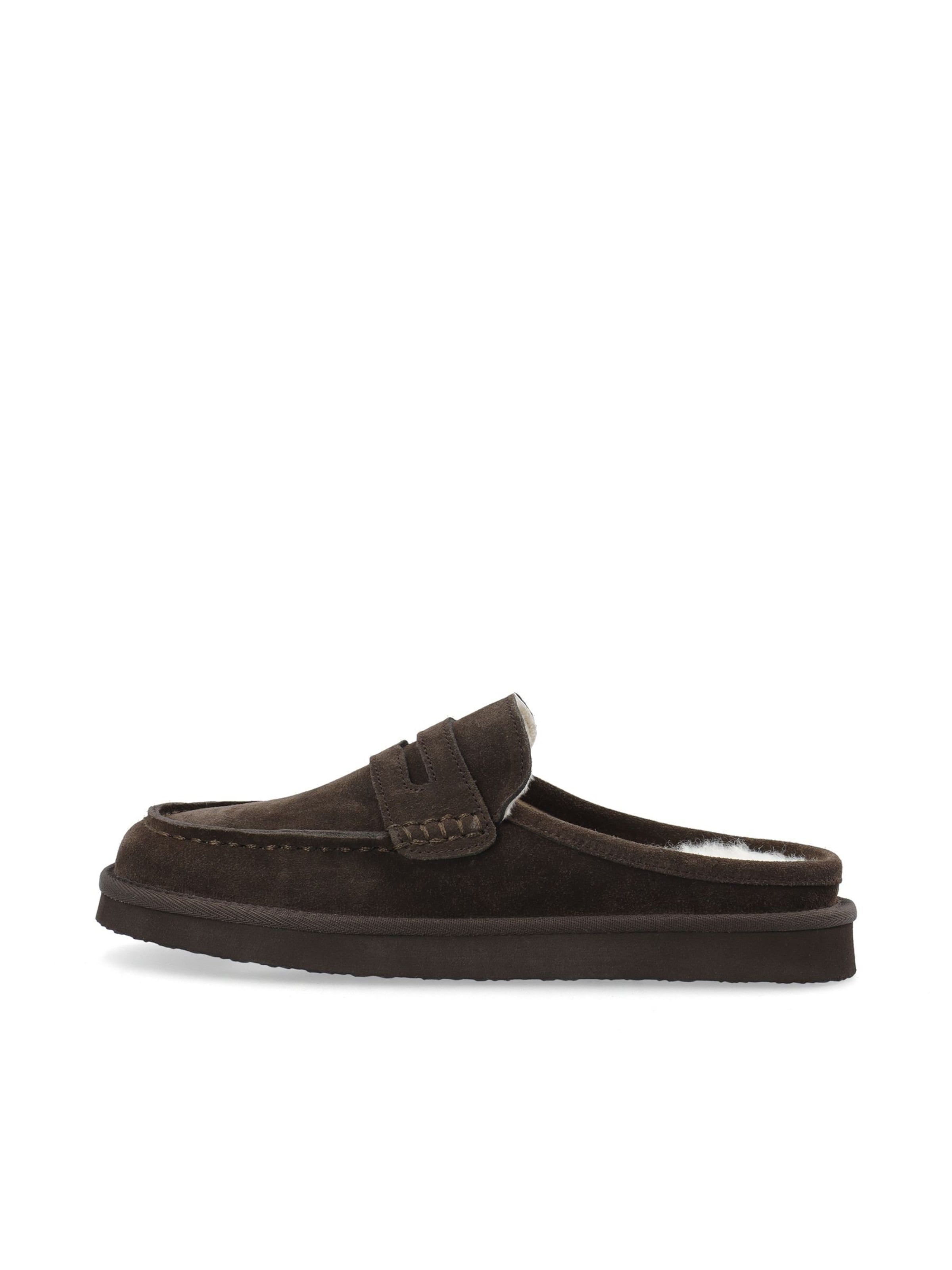 Bianco - Zapatillas de casa en marrón: frente