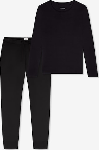 SCHIESSER Pyjama 'Mix & Relax' in Schwarz: Vorderseite