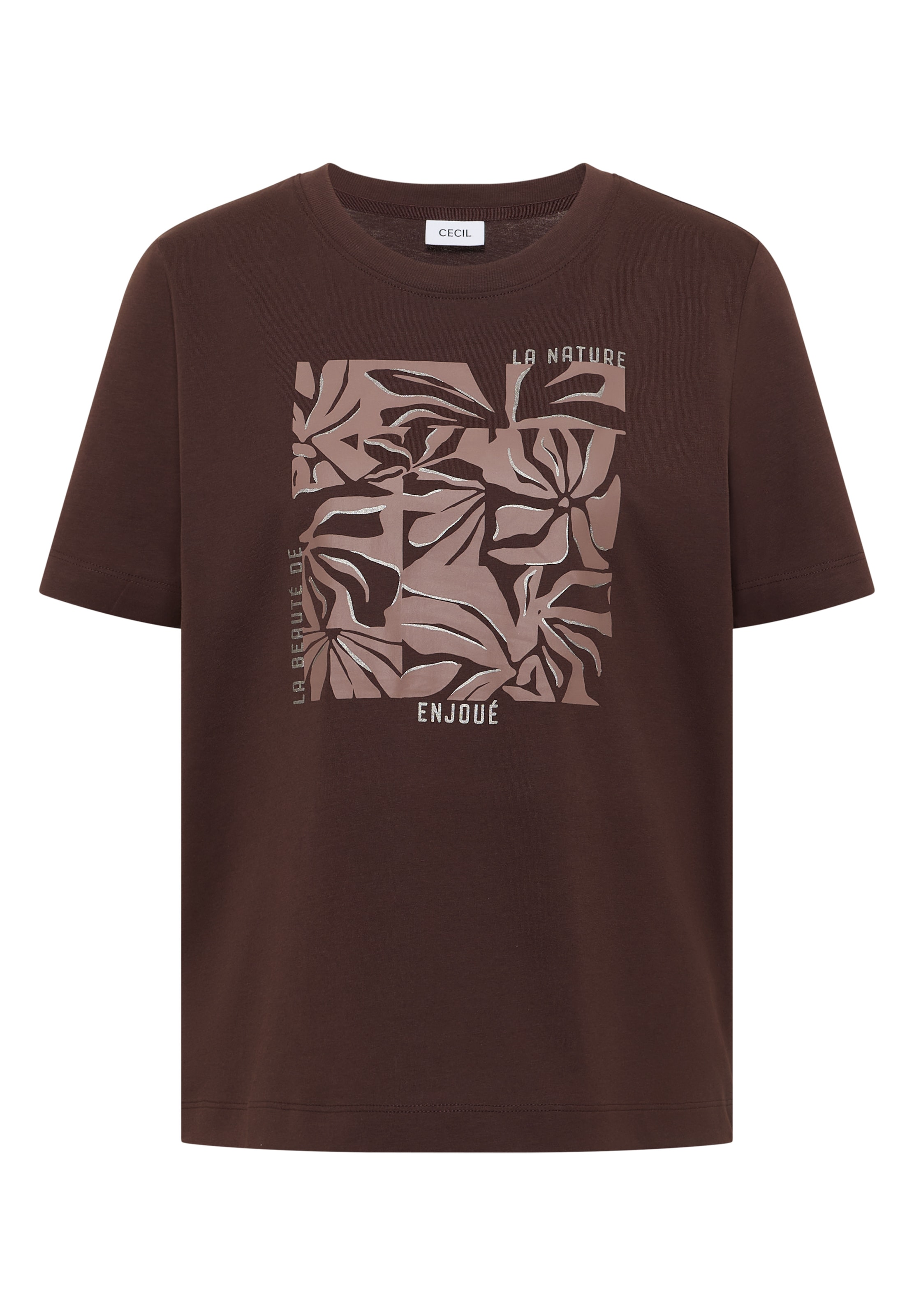 CECIL T-Shirt in Braun: Vorderseite