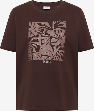 CECIL T-Shirt in Braun: Vorderseite