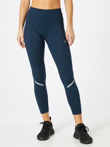 Skinny Pantalon de sport ASICS en noir : devant