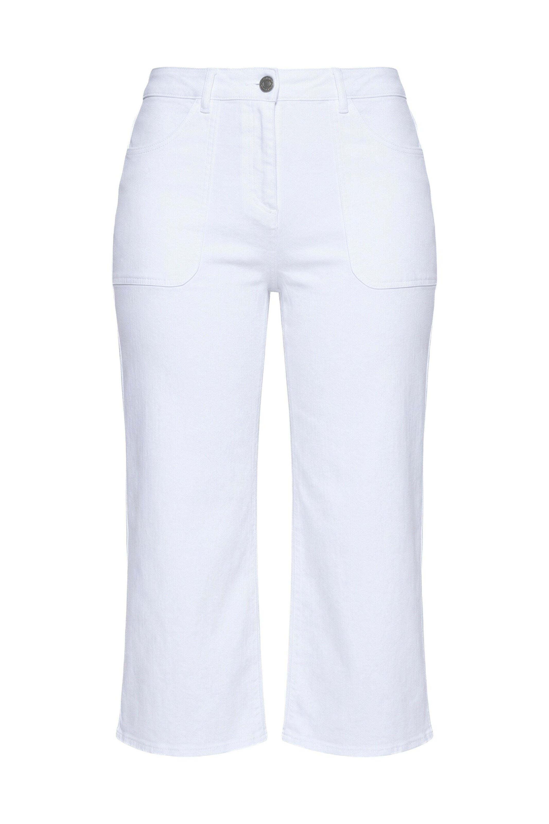 Ulla Popken Regular Jeans in Weiß: Vorderseite