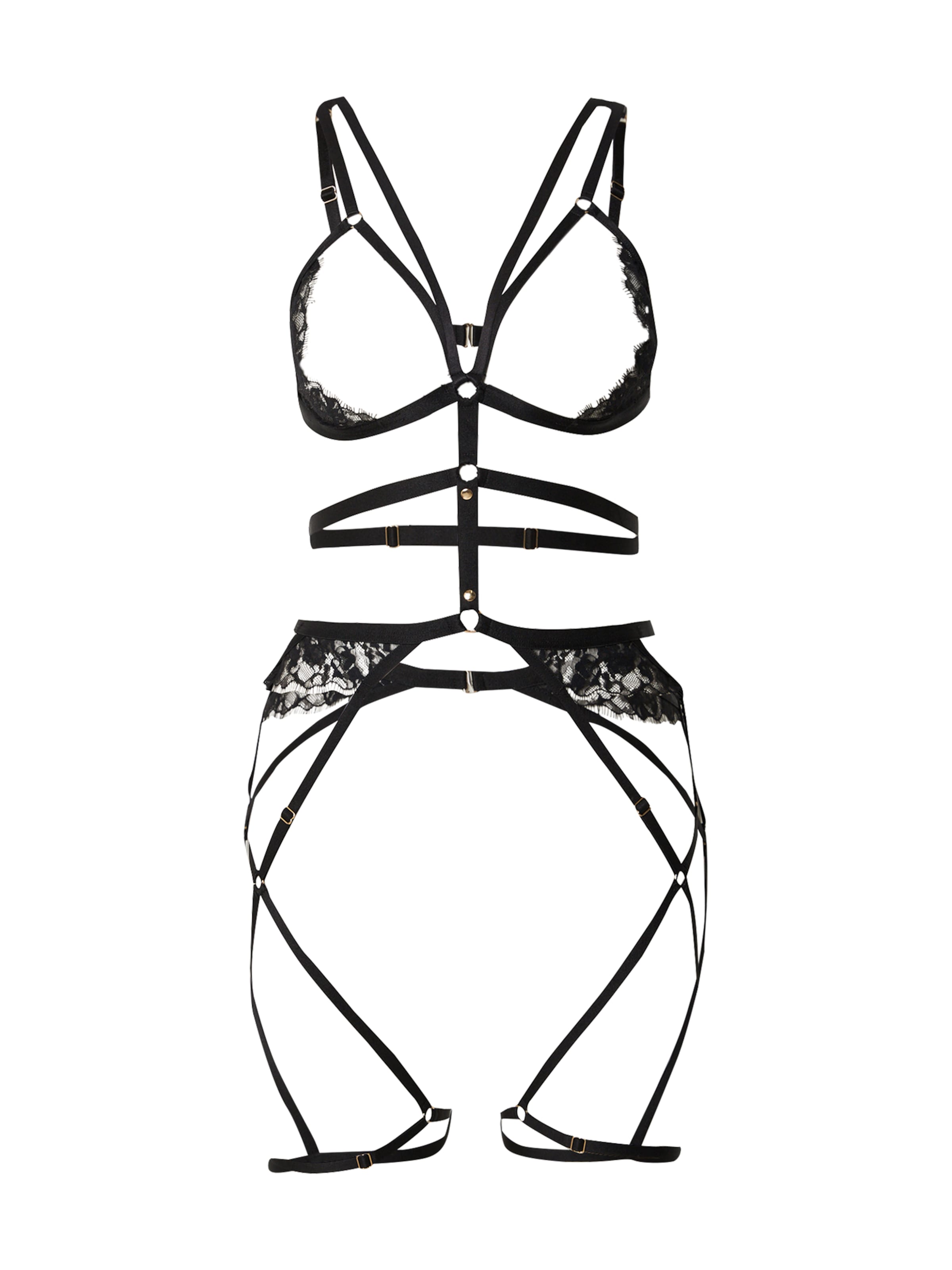 Body 'Nienke' di Hunkemöller in nero: frontale