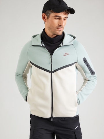 Nike Sportswear Ζακέτα φούτερ 'TECH FLEECE' σε πράσινο: μπροστά