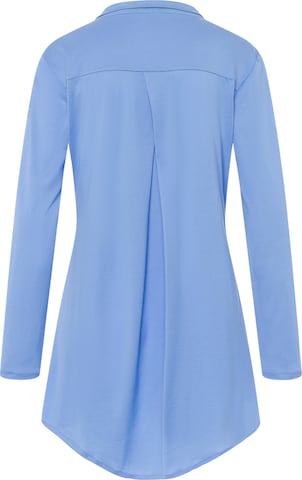 Hanro Nachthemd ' Cotton Deluxe ' in Blauw