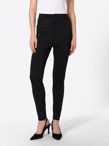 Coupe slim Pantalon 'MYA' Bardot en noir : devant