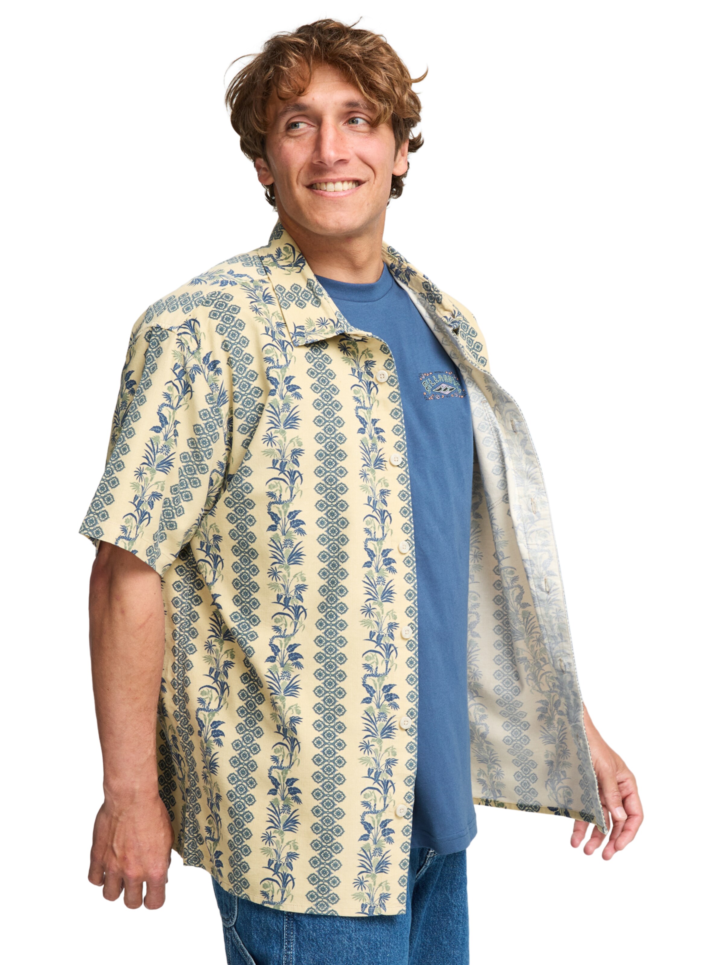 BILLABONG Comfort fit Overhemd 'Solana' in Geel