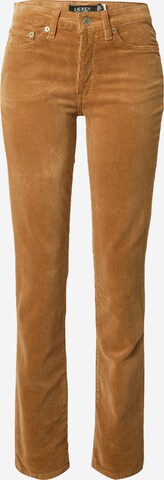 Lauren Ralph Lauren Regular Broek in Beige: voorkant