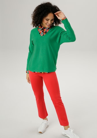 Aniston SELECTED Sweater in Green