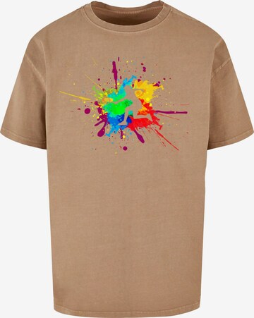 T-Shirt 'Splash Player' Merchcode en beige : devant