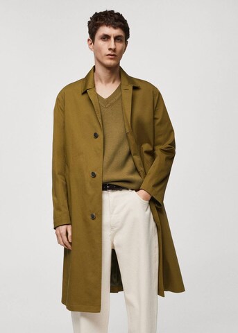 MANGO MAN Between-Seasons Coat 'Cusa' in Green: front